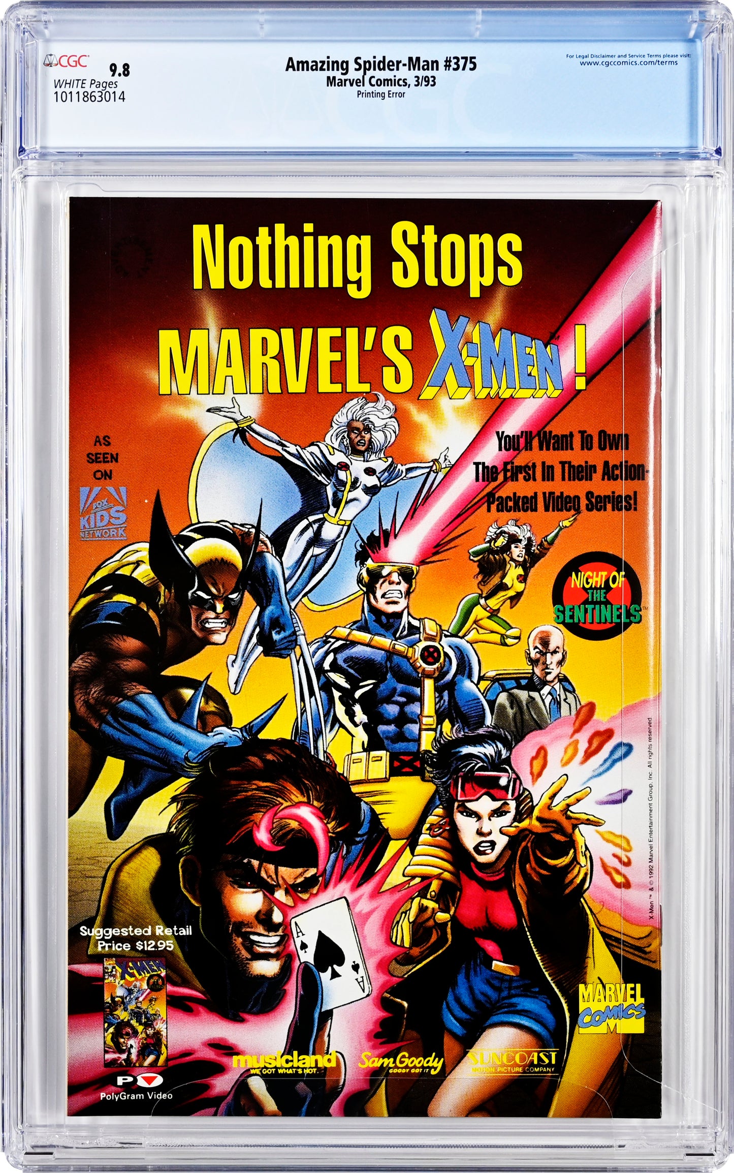 The Amazing Spider-Man #375 White Printing Error CGC 9.8