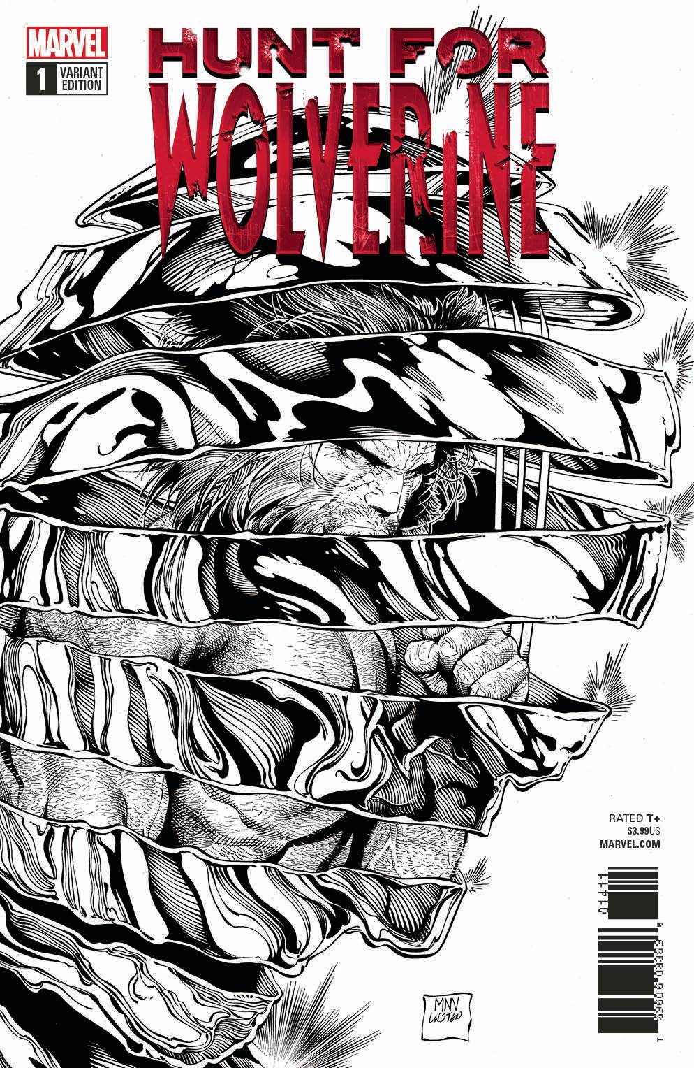 HUNT FOR WOLVERINE #1 MCNIVEN B&W VAR