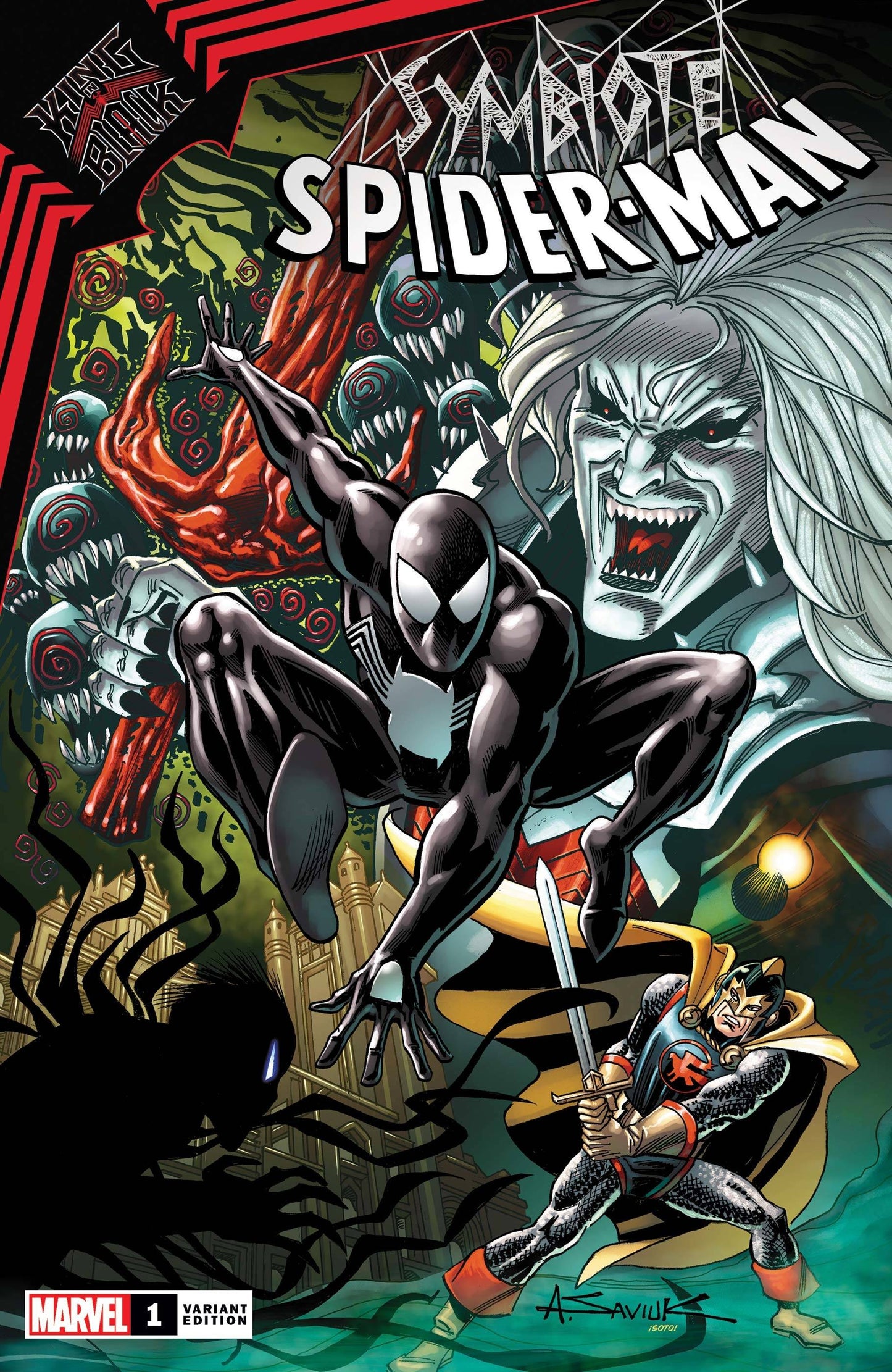 SYMBIOTE SPIDER-MAN KING IN BLACK #1 (OF 5) SAVIUK VAR