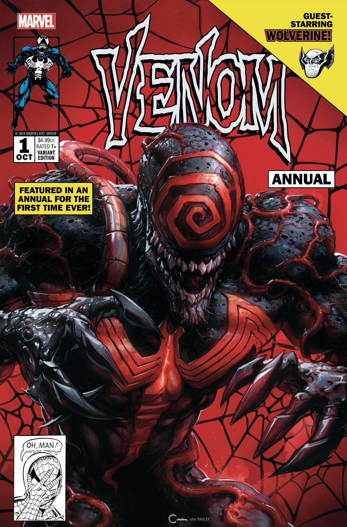 VENOM ANNUAL #1 CLAYTON CRAIN VARIANT COVER A TRADE DRESS NM-/VF+