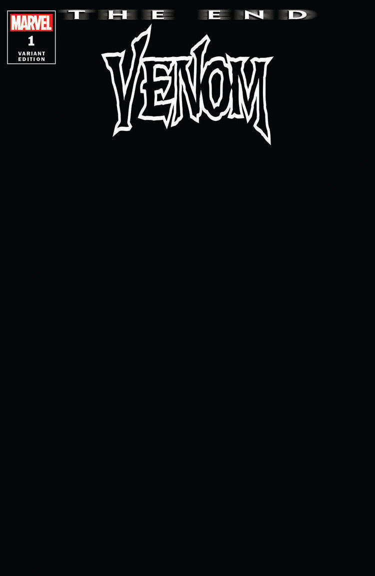 Venom The End #1 Black Blank Variant