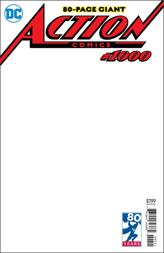 ACTION COMICS #1000 BLANK VAR ED