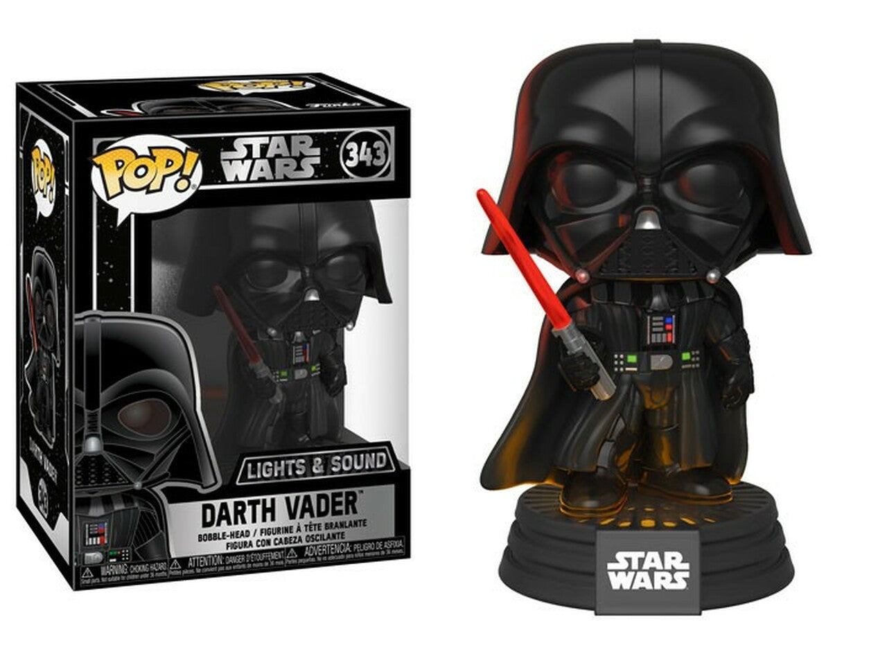 Funko Pop! Star Wars - Darth Vader Figure with Light and Sound #343