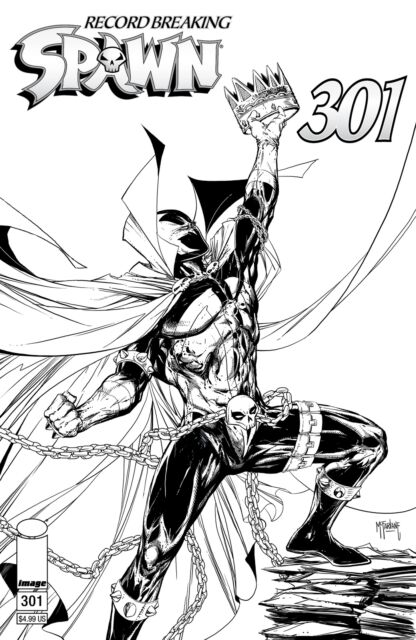 Spawn #301 Todd McFarlane B+W Variant