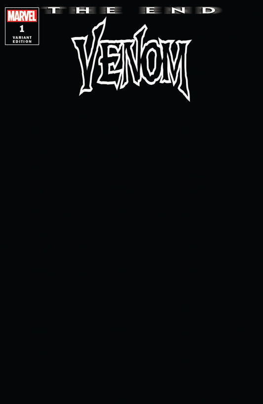 Venom The End #1 Black Blank Variant